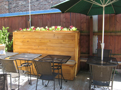 Banquette Growing Greens Side View