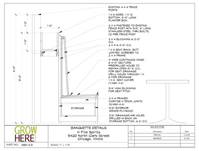 Banquette drawing