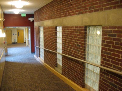 Corridor Where Exterior Wall Meets Interior